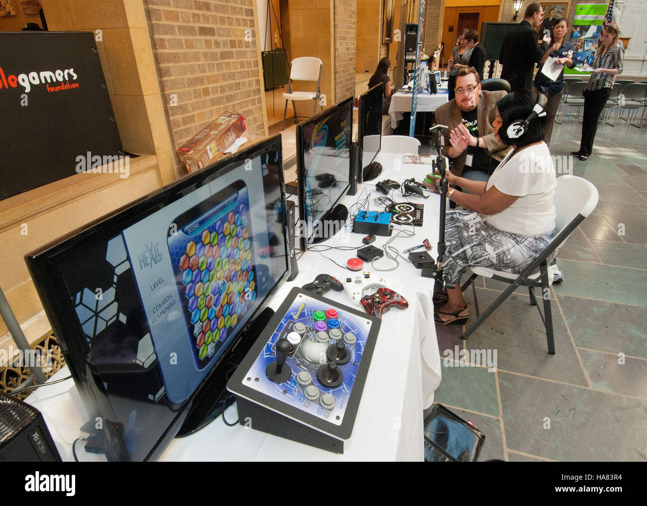 The USDA hosts a special event celebrating the 20th anniversary of AbleGamers, an organization supporting gamers with disabilities. The event focuses on accessibility and inclusive gaming communities. Stock Photo