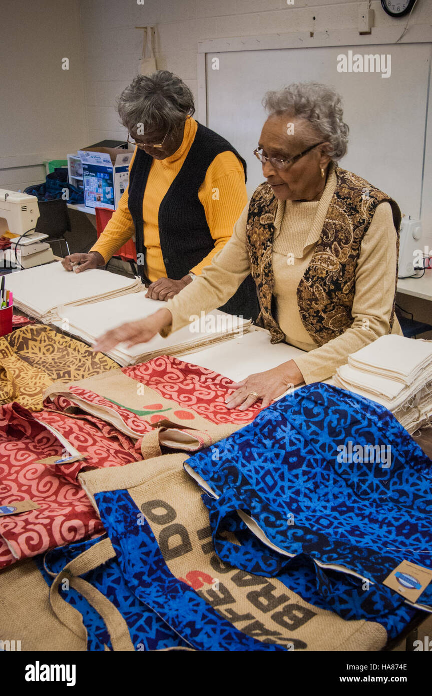 The East Baker Historical Society in Georgia received funding from the USDA's Rural Business Enterprise Grant to develop a quilting room, preserving local culture and supporting community engagement through craft education. Stock Photo