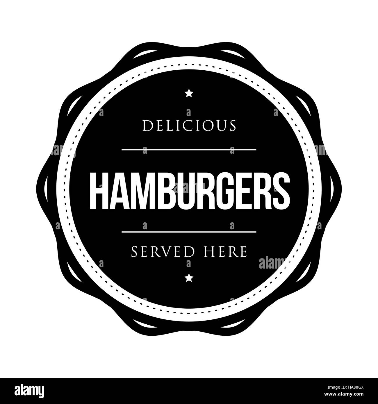 Hamburger vintage stamp logo Stock Vector Image & Art Alamy