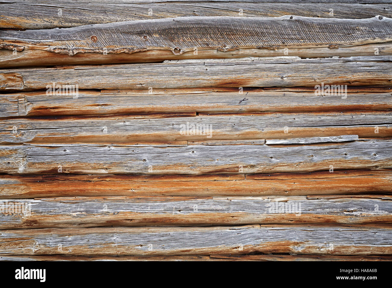 Photo of old wooden barn wall background. Stock Photo