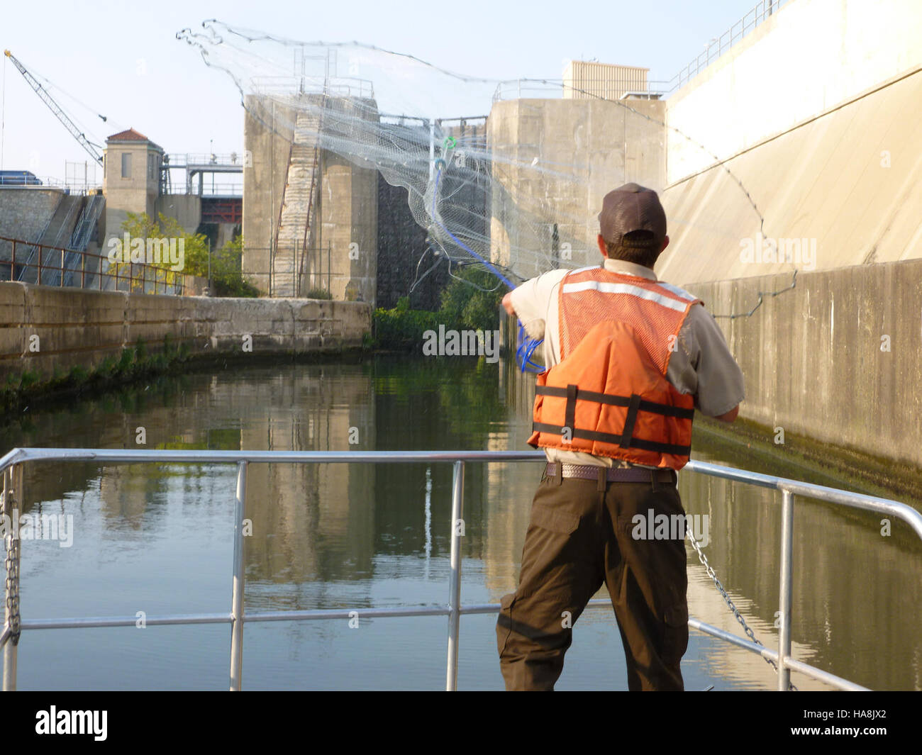 This image shows fish netting used for conservation and research ...