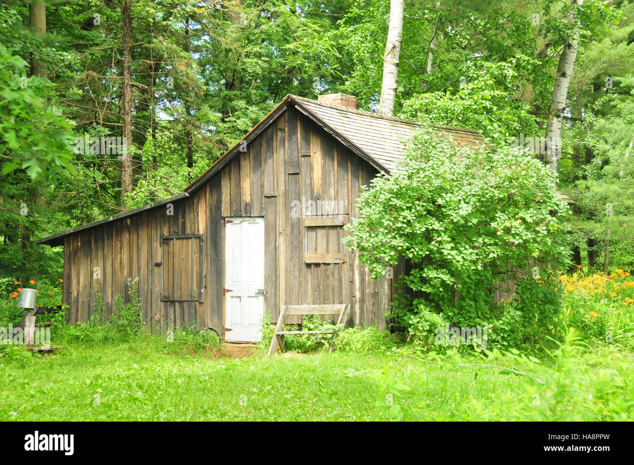 Aldo Leopold's Shack, located in the wilderness of the American Midwest ...