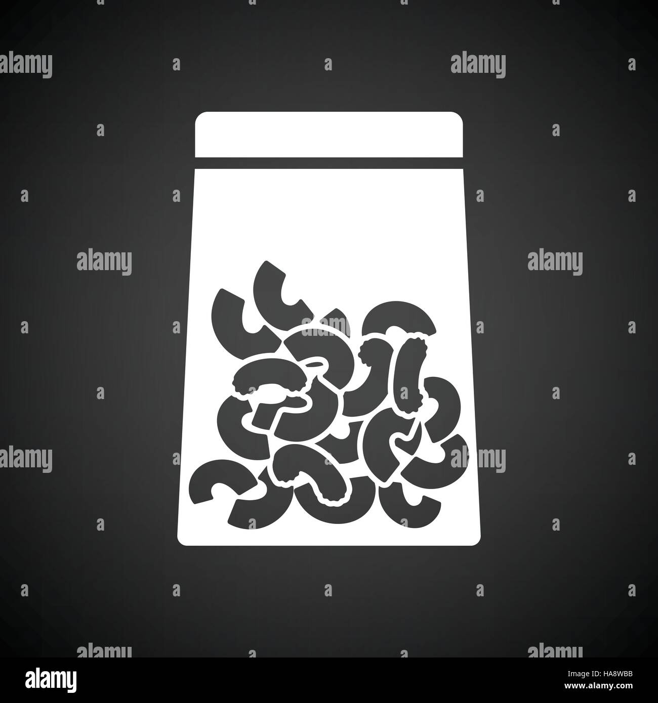 Macaroni Package Icon Black Background With White Vector Illustration Stock Vector Image Art Macaroni Package Icon Black Background With White Vector Illustration Stock Vector Image Art