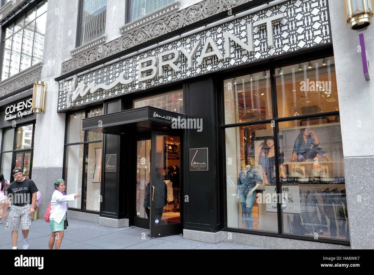 The Lane Bryant (plus size clothing) store on W 34th Street, Manhattan, New York City, United States. Stock Photo