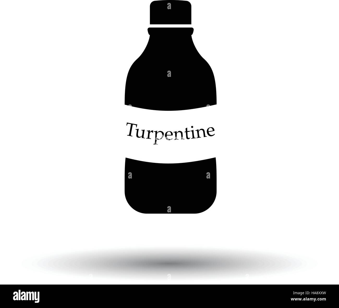Turpentine icon. White background with shadow design. Vector ...
