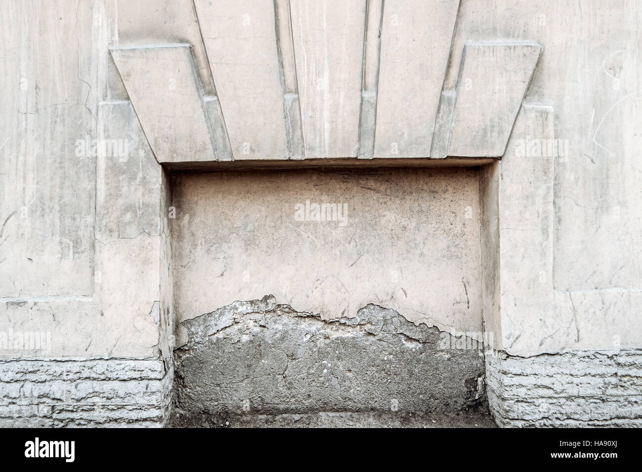 Immured Decorative immured window of old building in St Petersburg Russia Stock ...