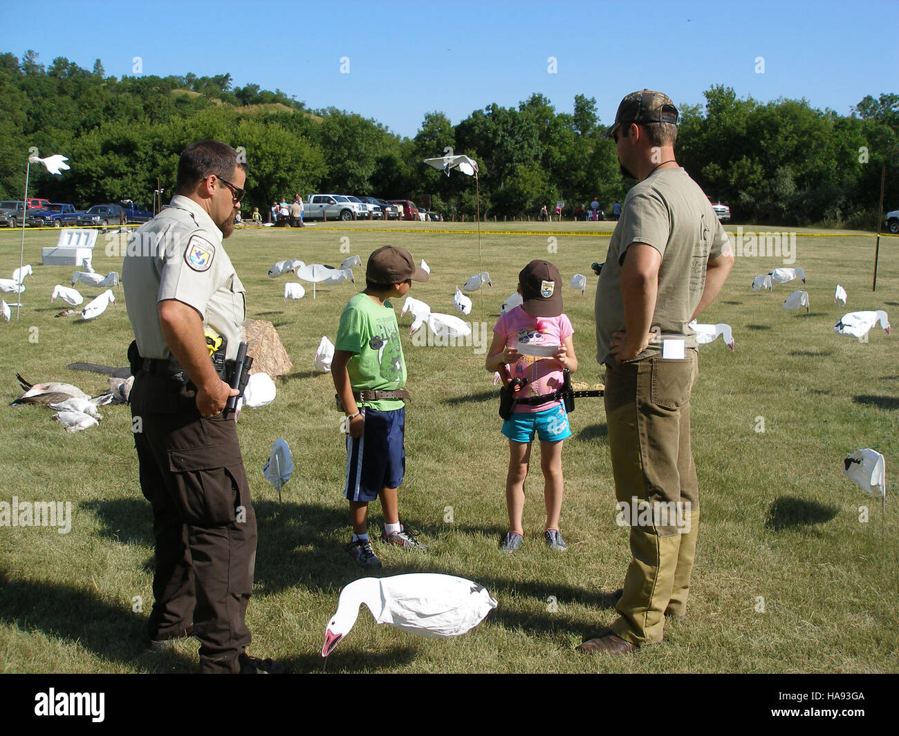 usfwsmtnprairie 6120472075 2011 Greenwing Day - Game Warden scenario session Stock Photo