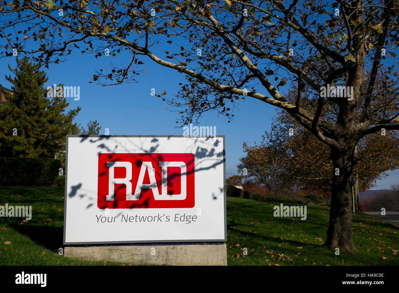 A logo sign outside of a facility occupied by rad data communications