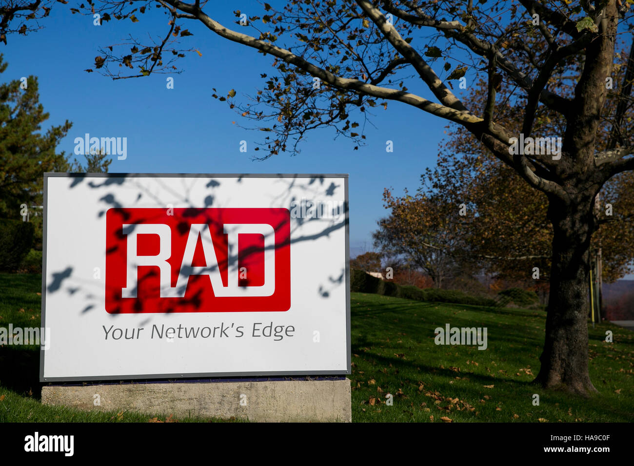 A logo sign outside of a facility occupied by rad data communications