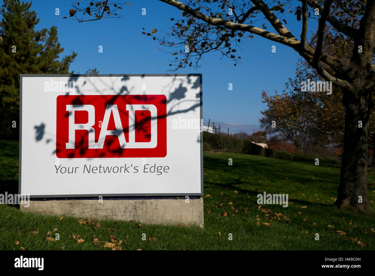A logo sign outside of a facility occupied by rad data communications
