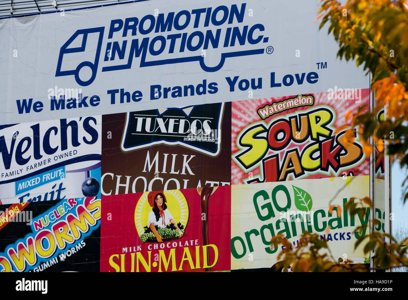 A logo sign outside of a facility occupied by The Promotion In Motion Companies, Inc., in Somerset, New Jersey on November 6, 2016. Stock Photo