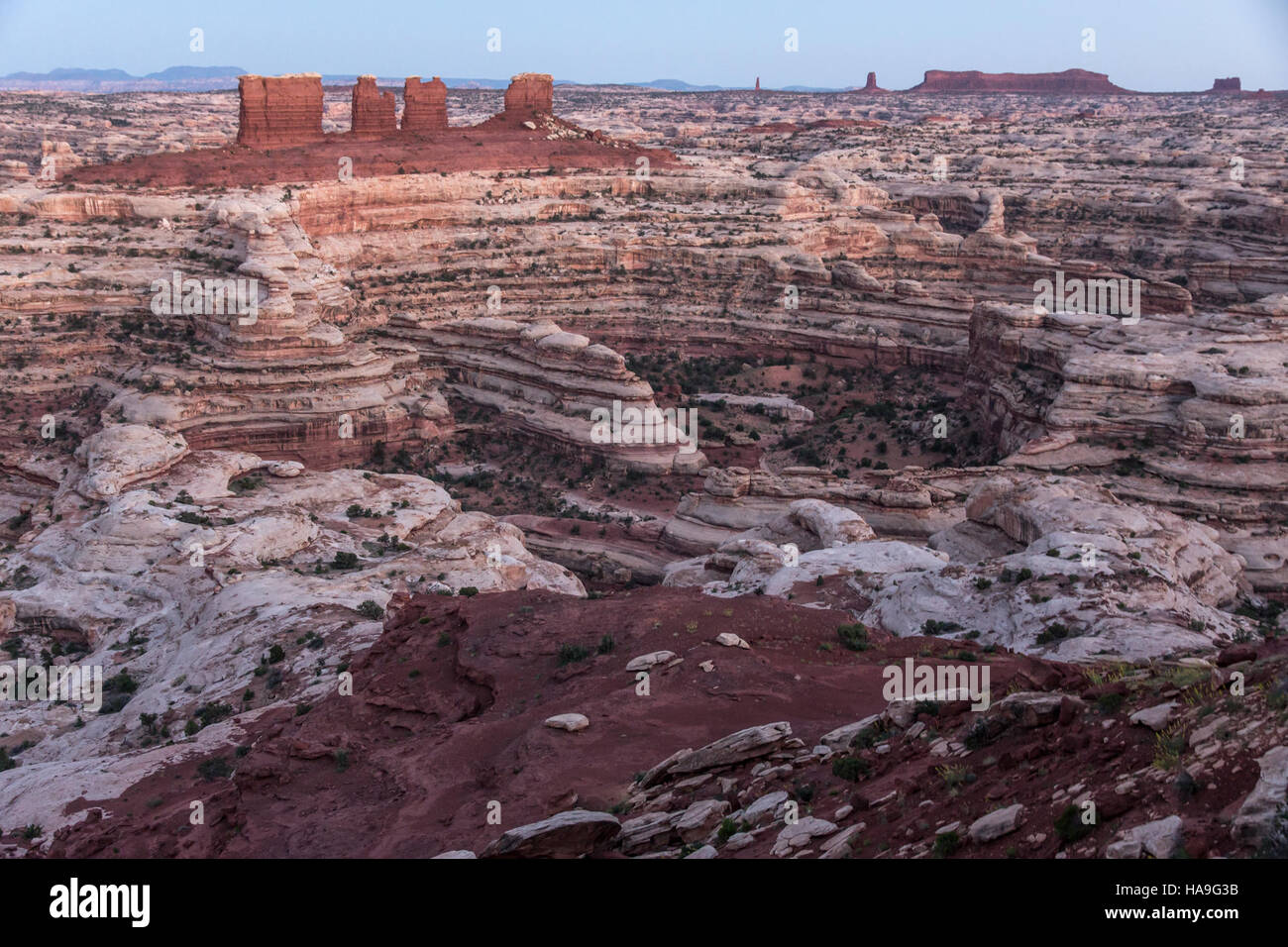 The Chocolate Drops rock formation in Canyonlands National Park is ...