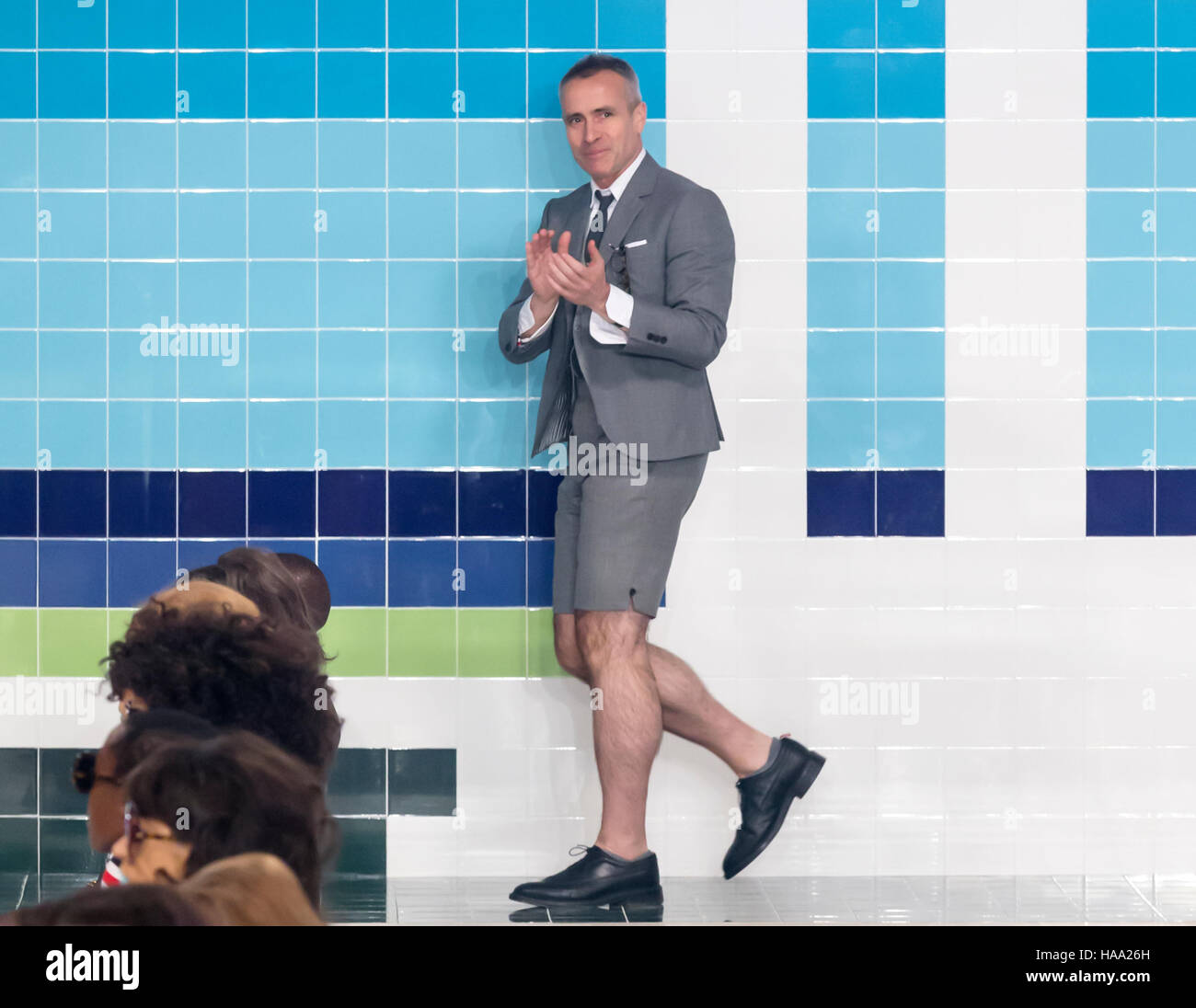 New York Ny September12 16 Designer Thom Browne Walks The Runway At The Thom Browne Spring Summer 17 Fashion Show Stock Photo Alamy