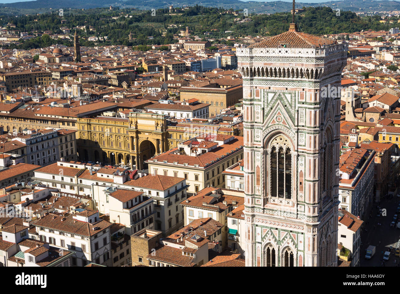 Florence Bell Tower -  Giotto's Campanile Stock Photo