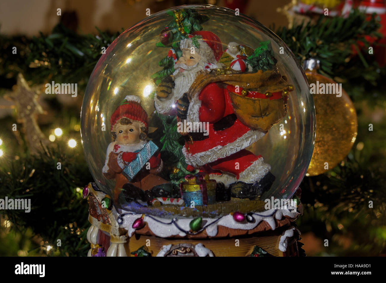 Christmas snow globe ball Stock Photo - Alamy