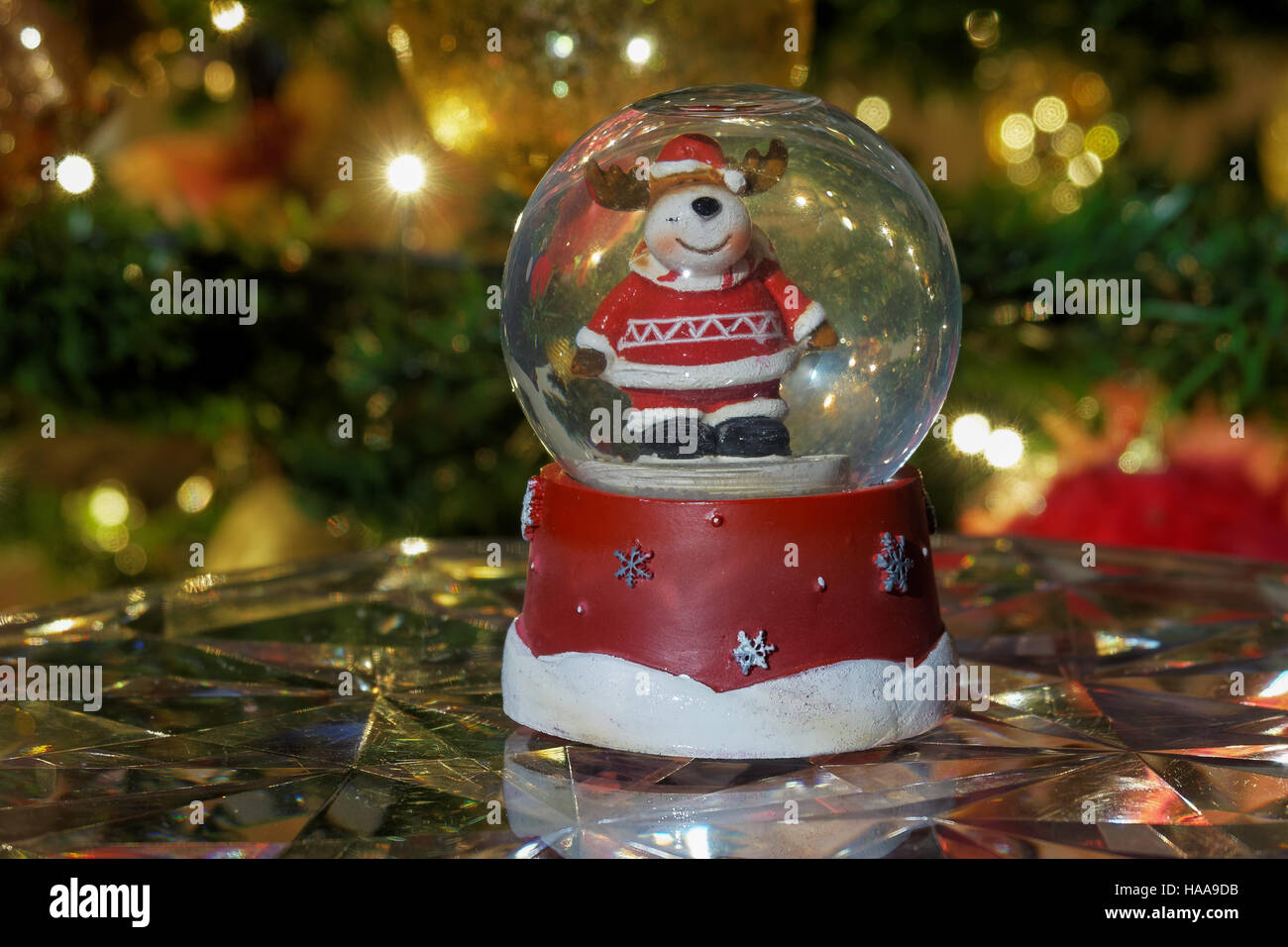 Christmas snow globe ball Stock Photo - Alamy