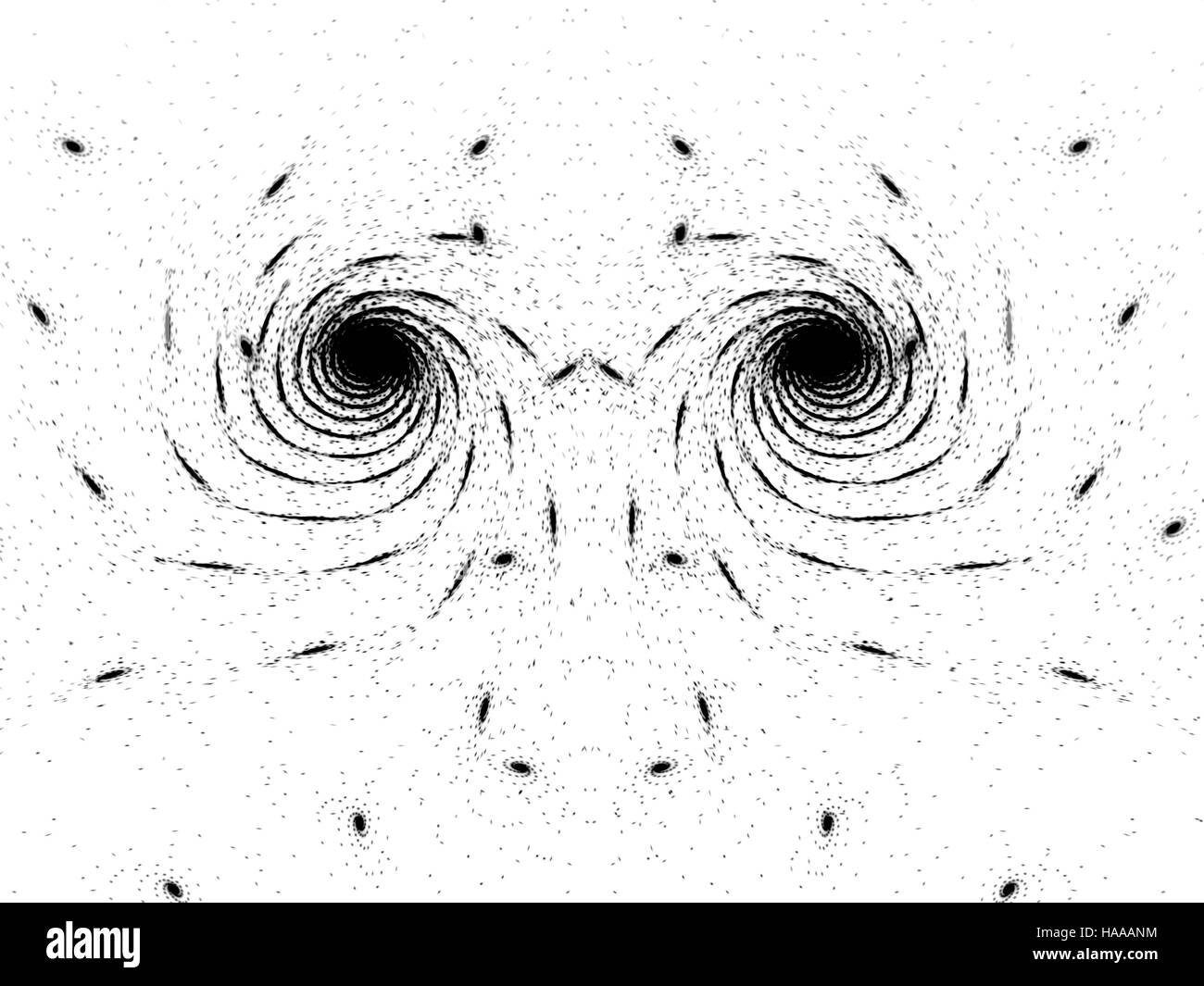 Golden ratio in nature, creation of human face illustration from fractals, computer generated abstract background, 3D rendering Stock Photo