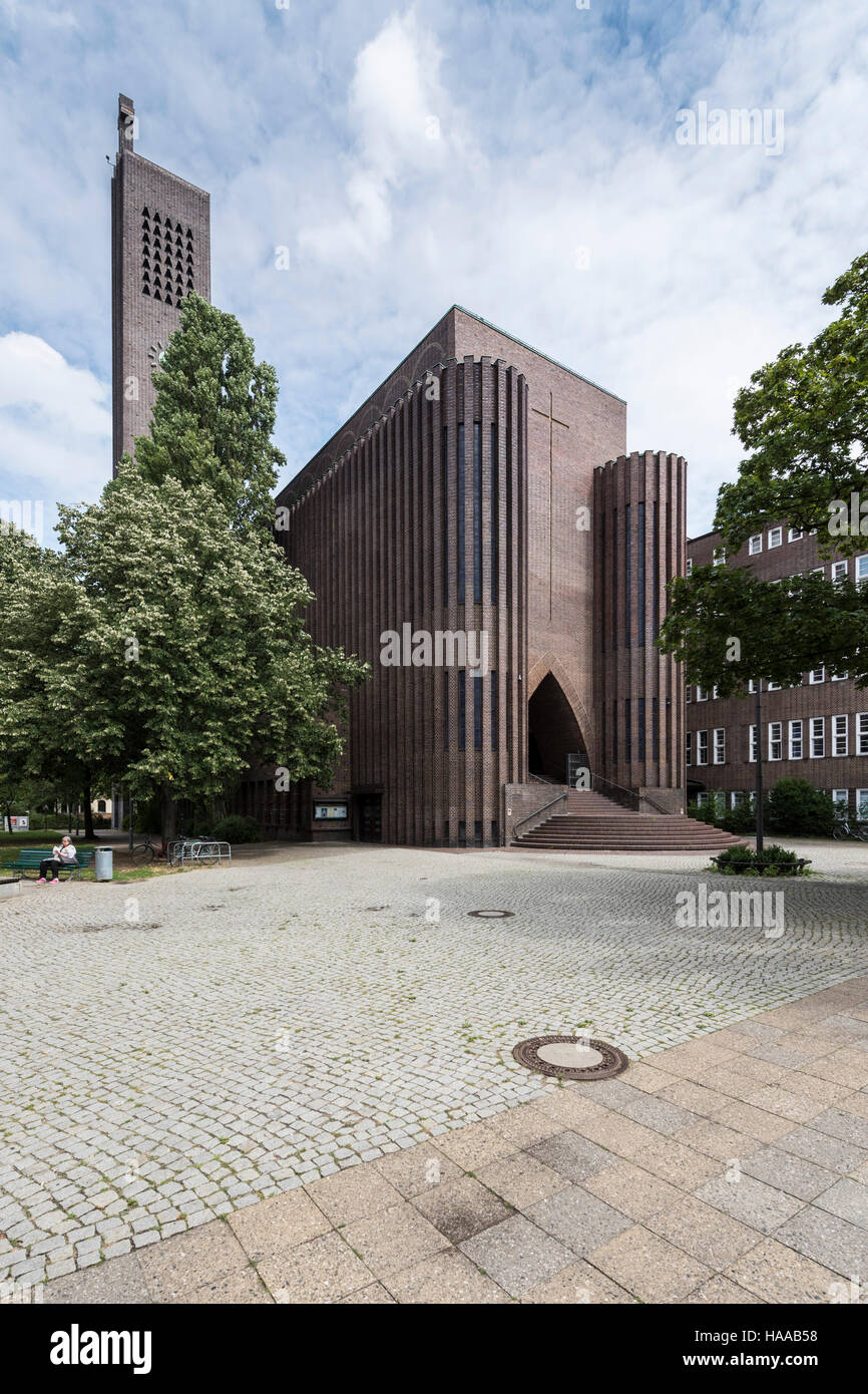 Berlin. Germany. Kirche Am Hohenzollernplatz. Built 1930-1933 to a design by Fritz Höger. Stock Photo