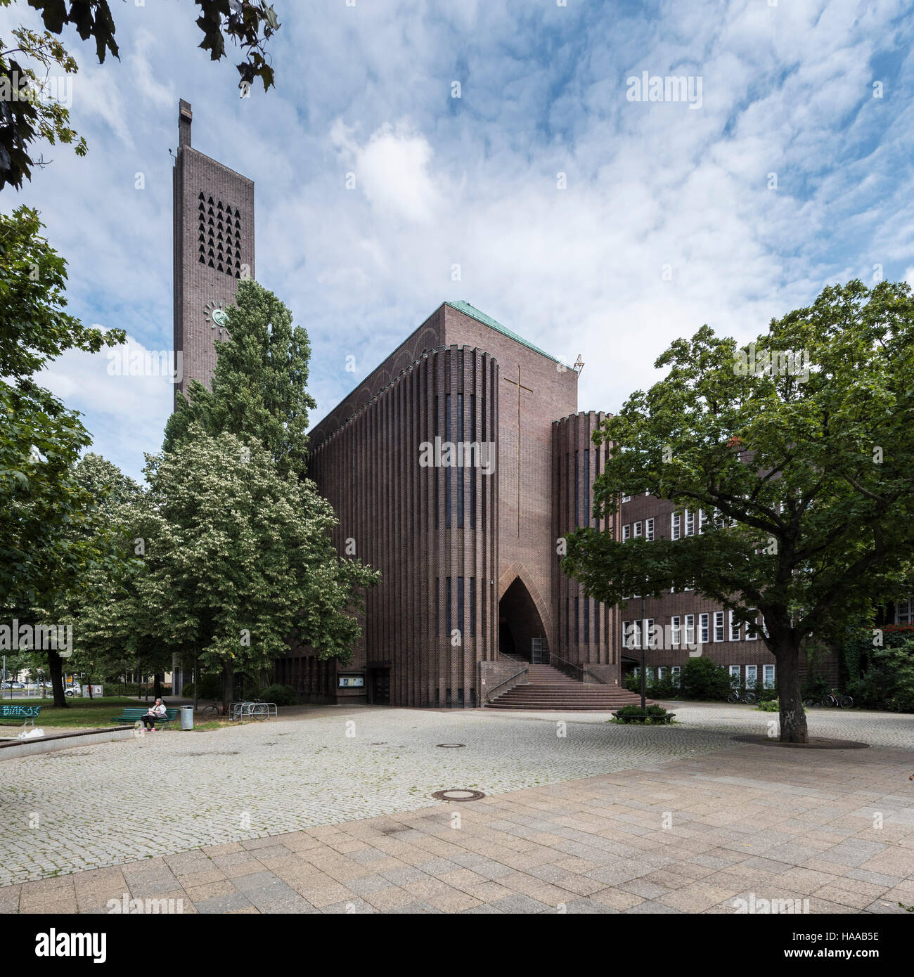 Berlin. Germany. Kirche Am Hohenzollernplatz. Built 1930 to 1933 to a design by Fritz Höger. Stock Photo