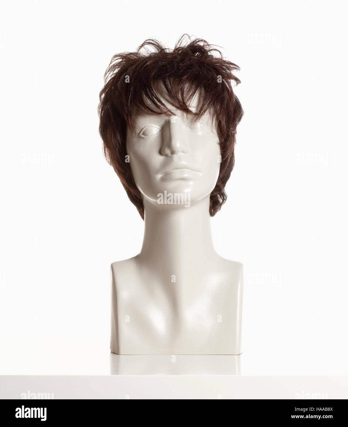 Mannequin Female Head with Wig on White Stock Photo Alamy