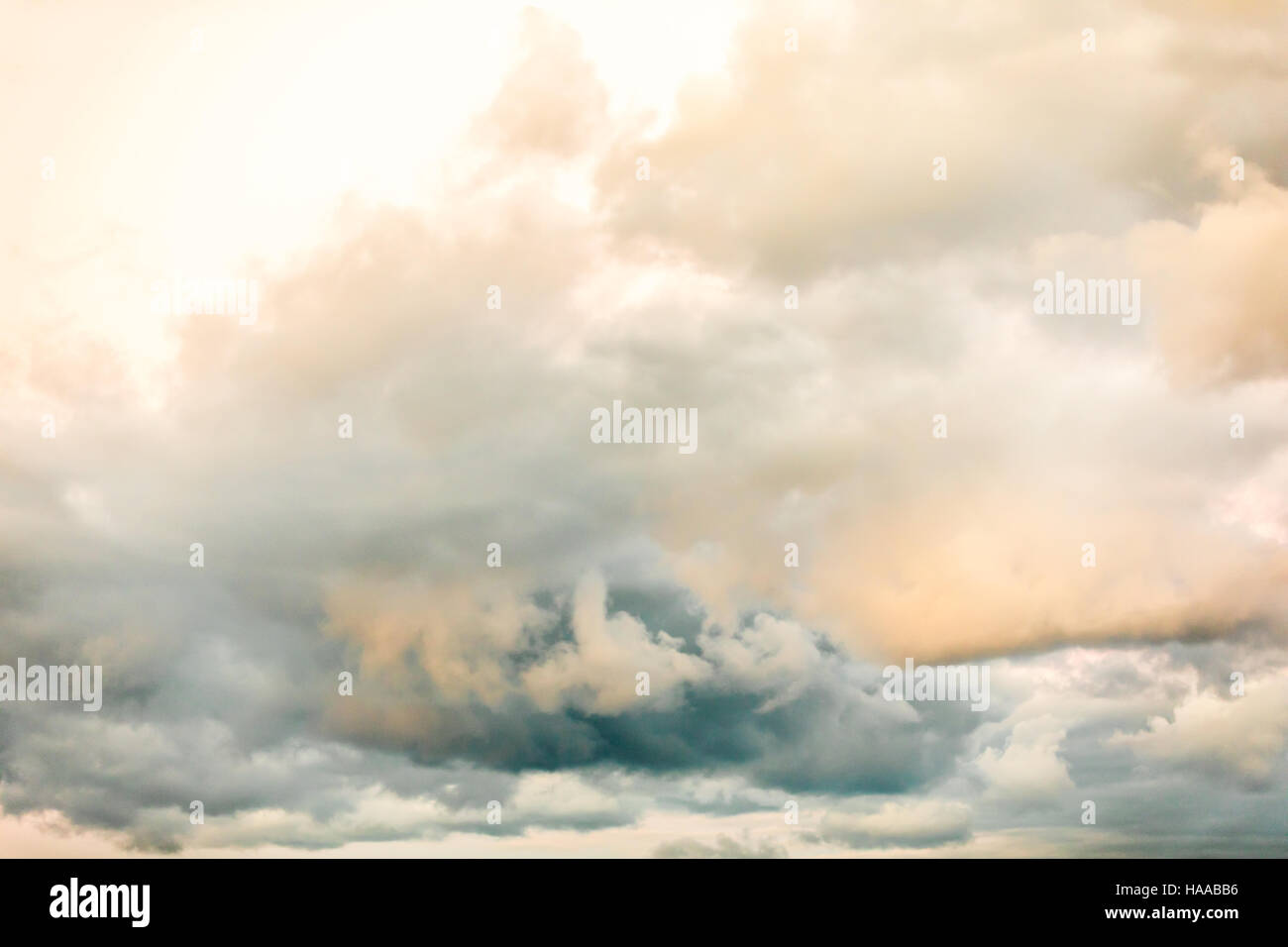 clouds, unbelievable cloud formations rich in color Stock Photo