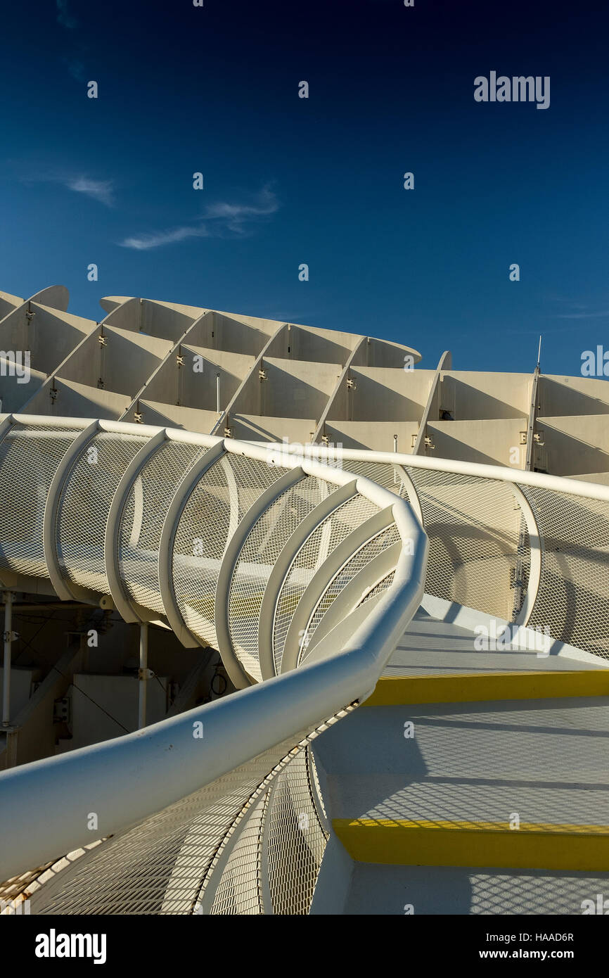 the aerial walkway on the metropol parasol seville spain Stock Photo