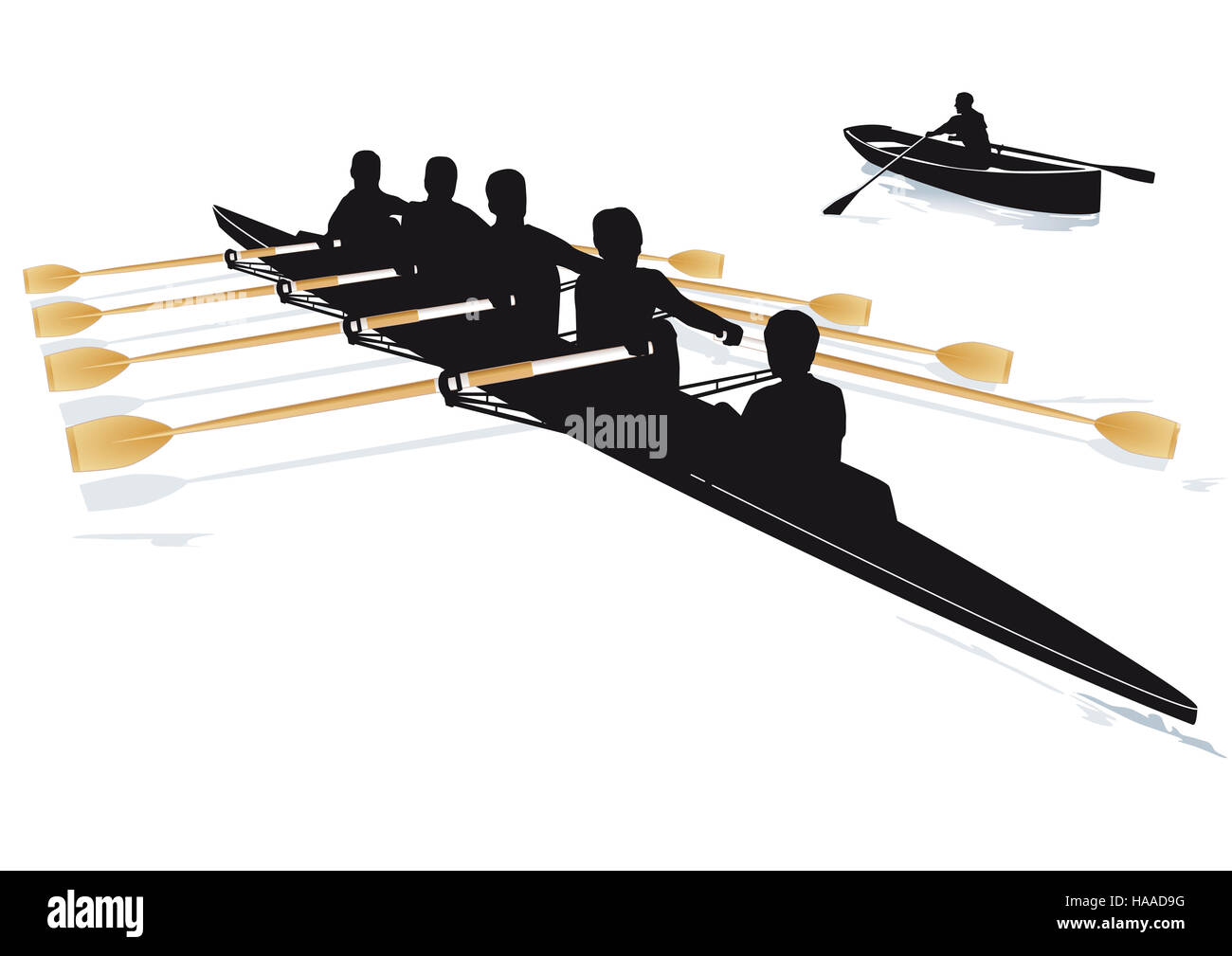 Rowing rowing Cut Out Stock Images & Pictures - Alamy