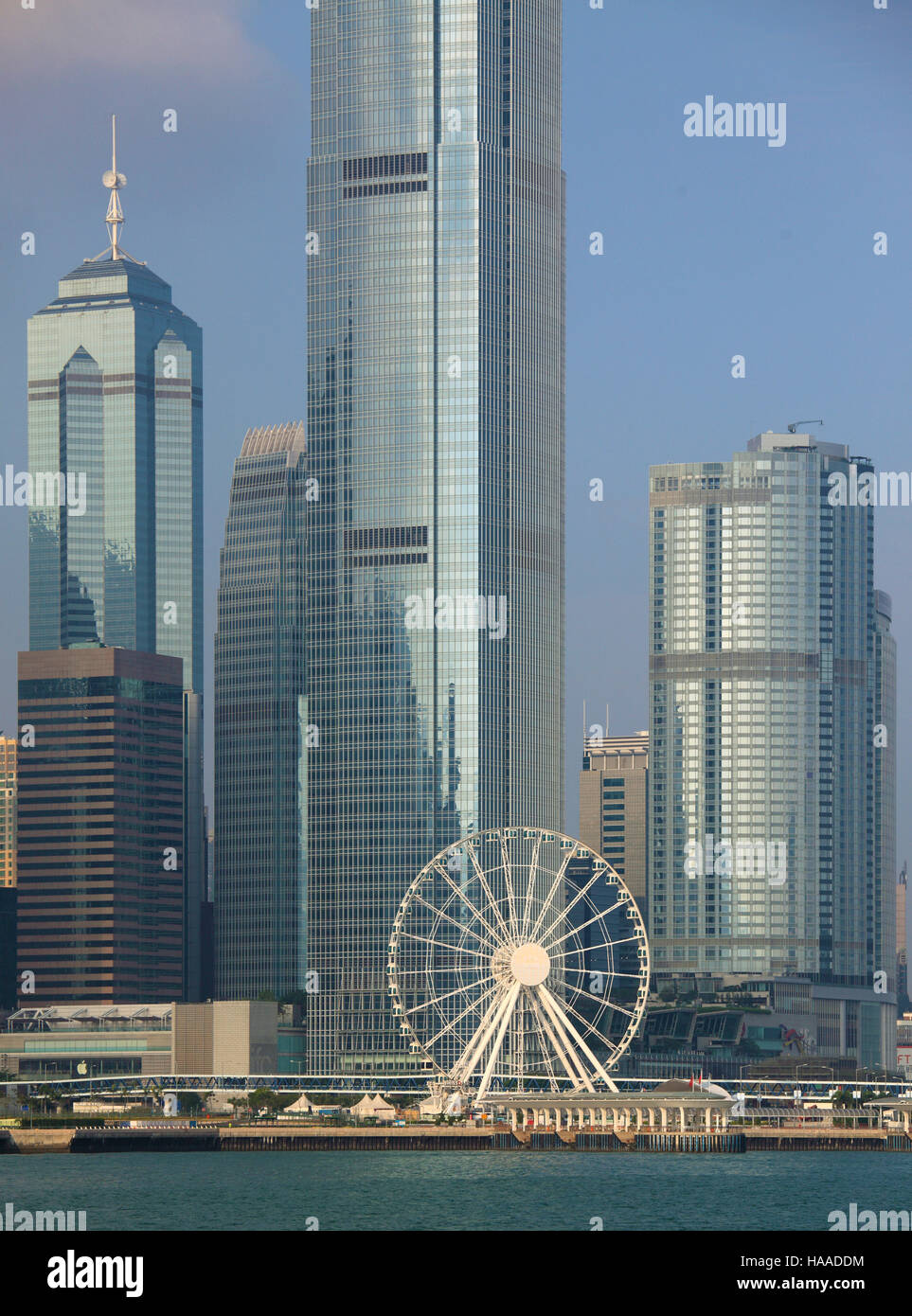 China, Hong Kong, Central district, skyline, Stock Photo