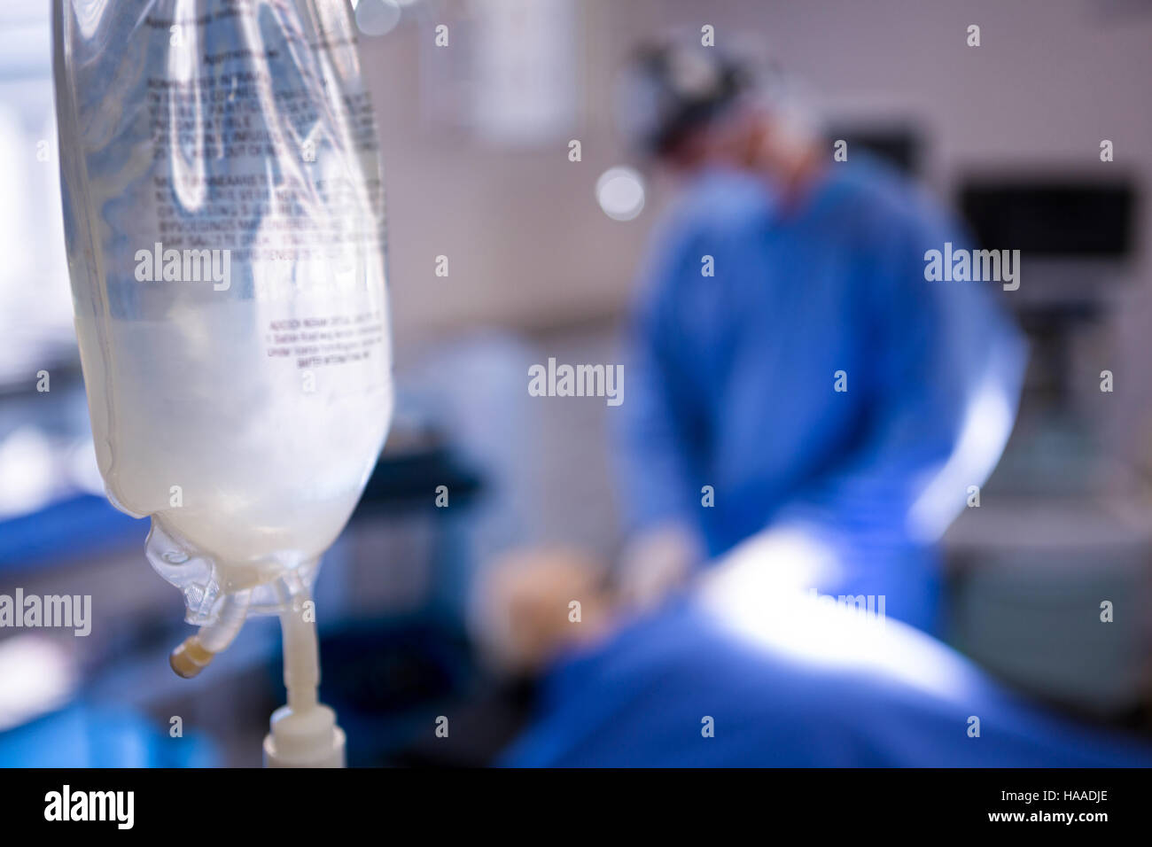 Closeup of iv drip in operation room Stock Photo Alamy