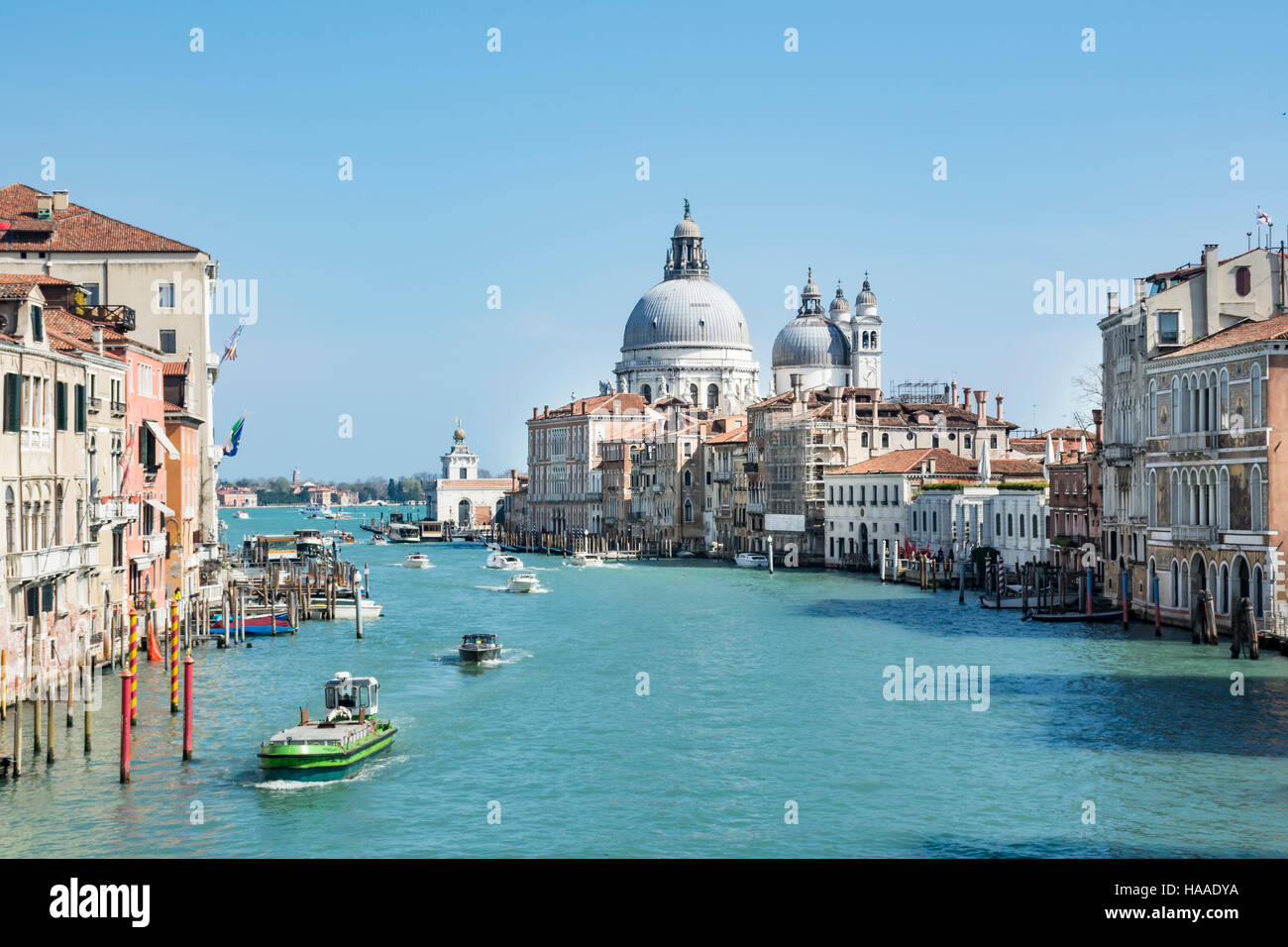 Grand canal and San Giorgio Maggiore, Venice, Italy, Europe Stock Photo