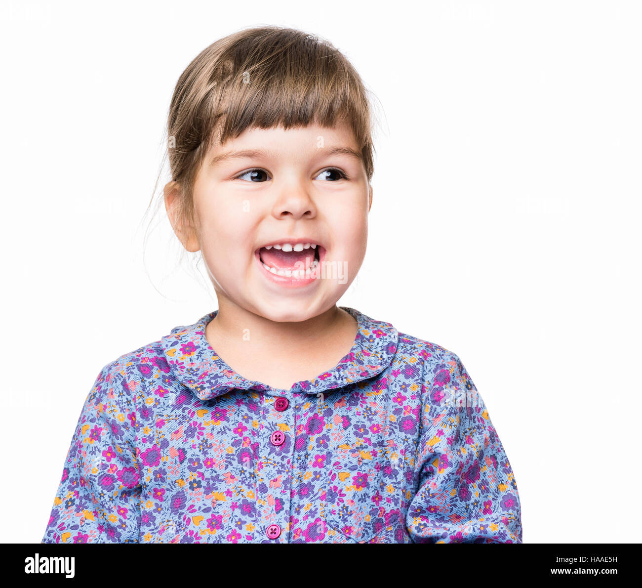 Emotional portrait of little girl Stock Photo - Alamy