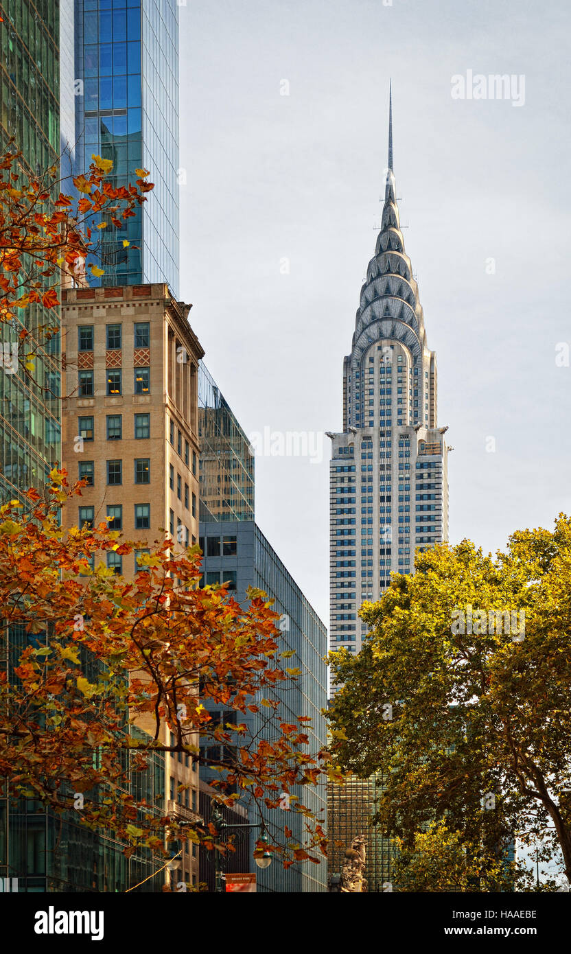 Buildings of Manhattan. Chrysler Building. Stock Photo