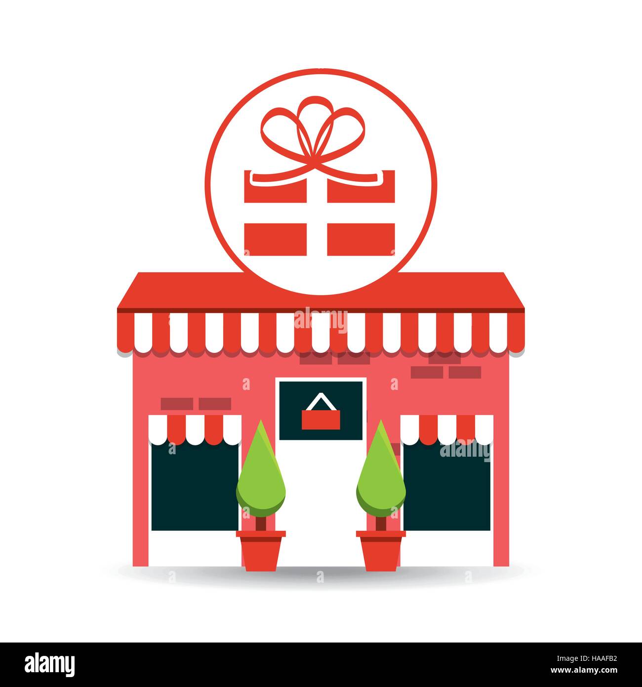 cute store shopping gift box vector illustration eps 10 Stock Vector ...