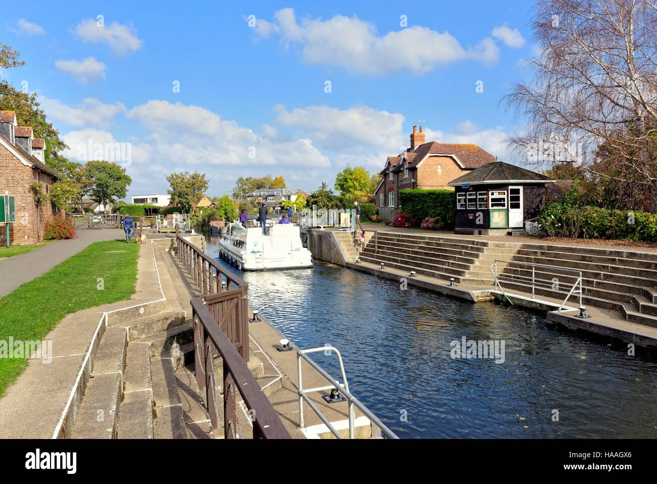 Old Windsor lock on the River Thames UK Stock Photo Alamy