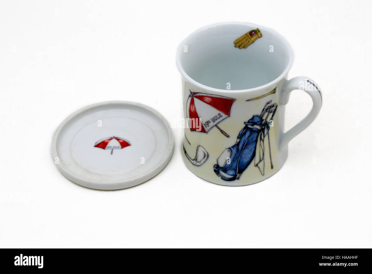 The Leonardo Collection Fine Bone China Golf Mug And Coaster Stock