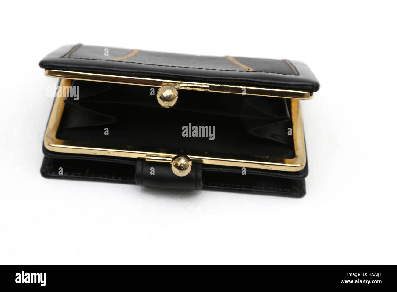 Open Leather Purse Made In Spain Stock Photo Alamy