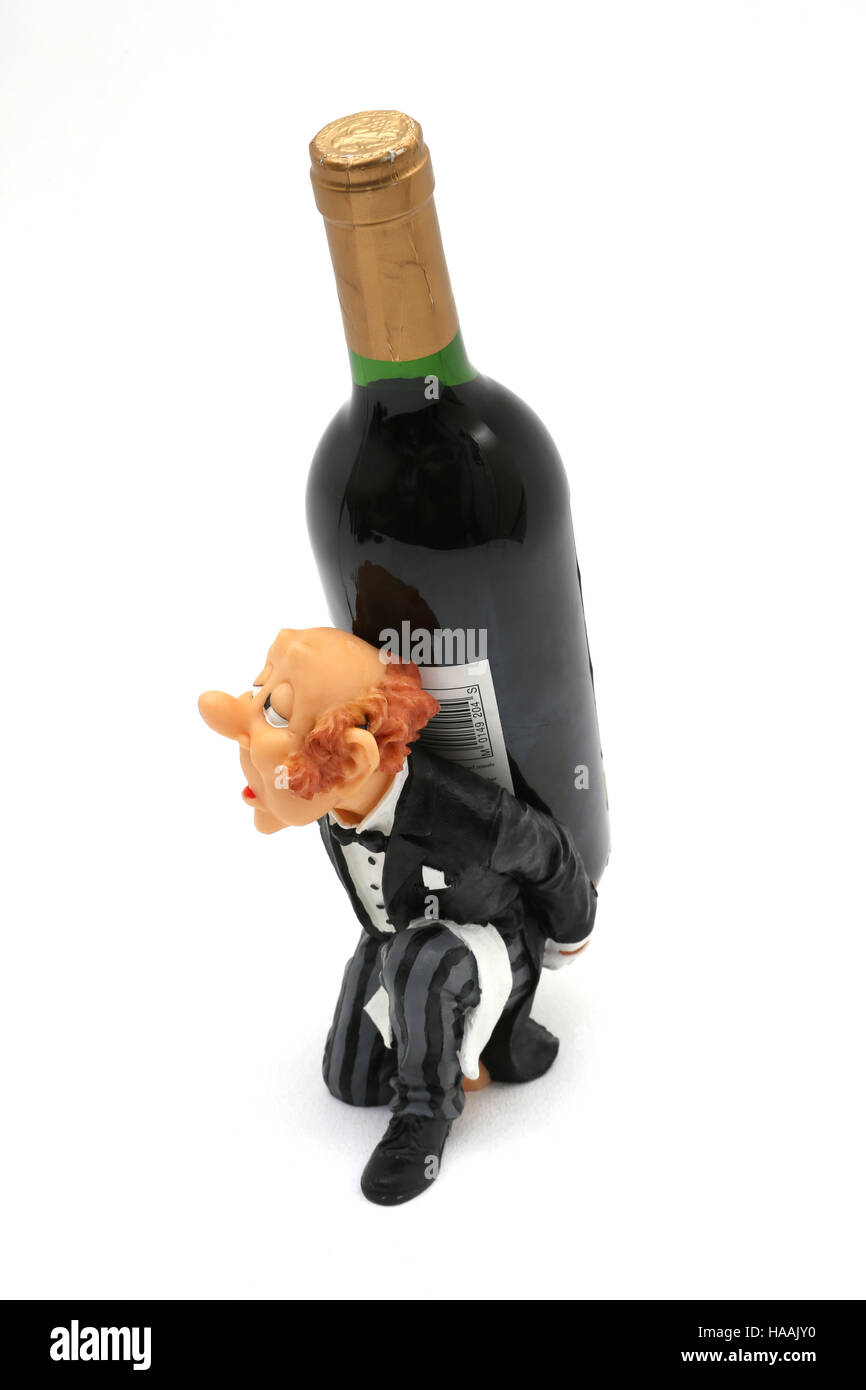 Butler Wine Bottle Holder Stock Photo Alamy