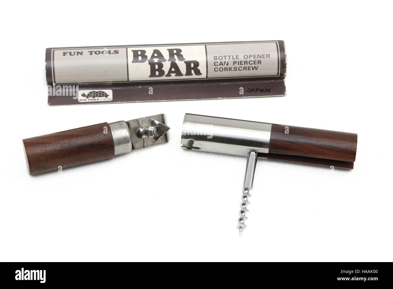 Bar Bar Bottle Opener, Can Piercer and Corkscrew Stock Photo Alamy