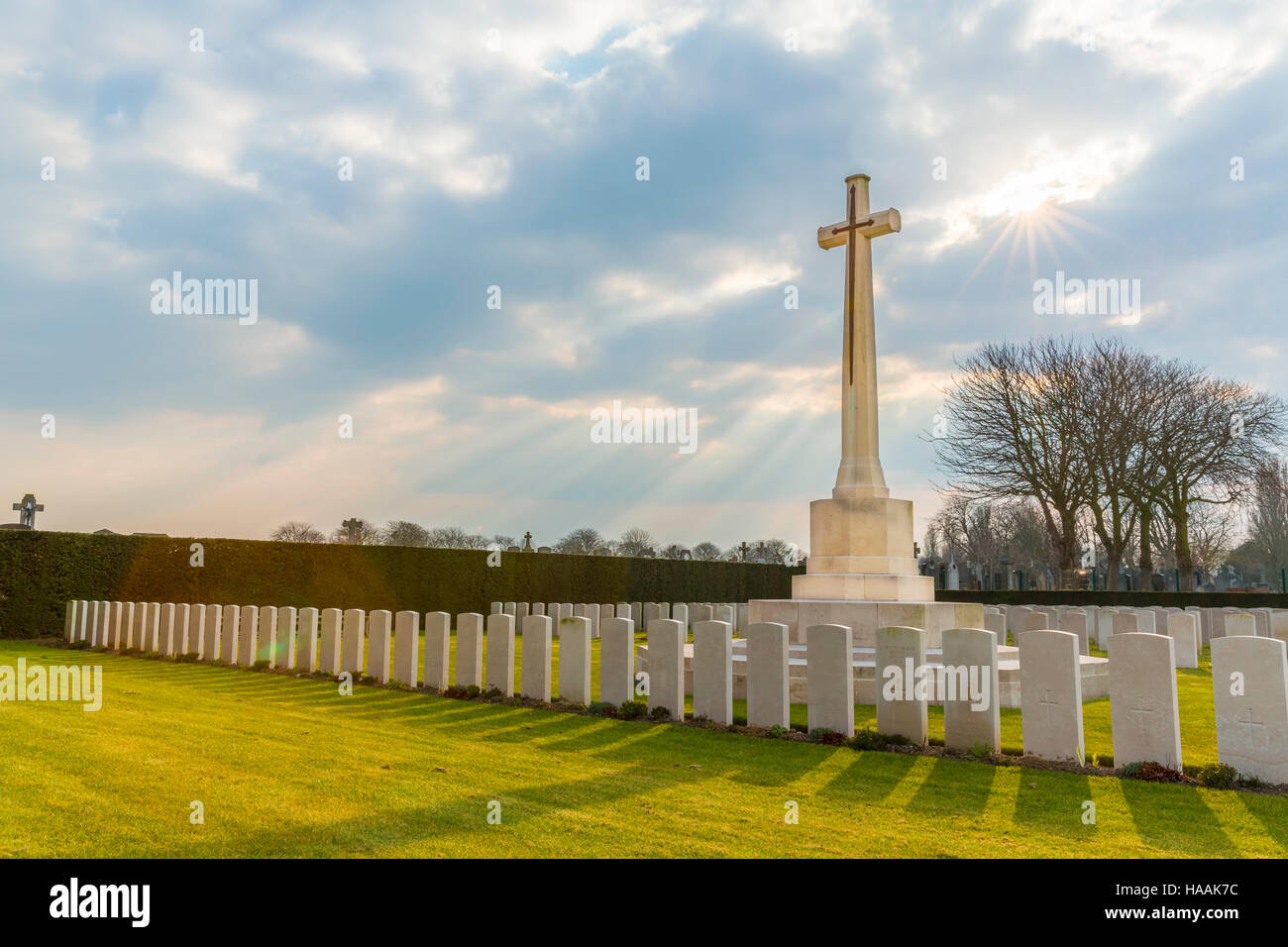 The Commonwealth War Graves Commission (CWGC) DUNKIRK MEMORIAL CEMETARY