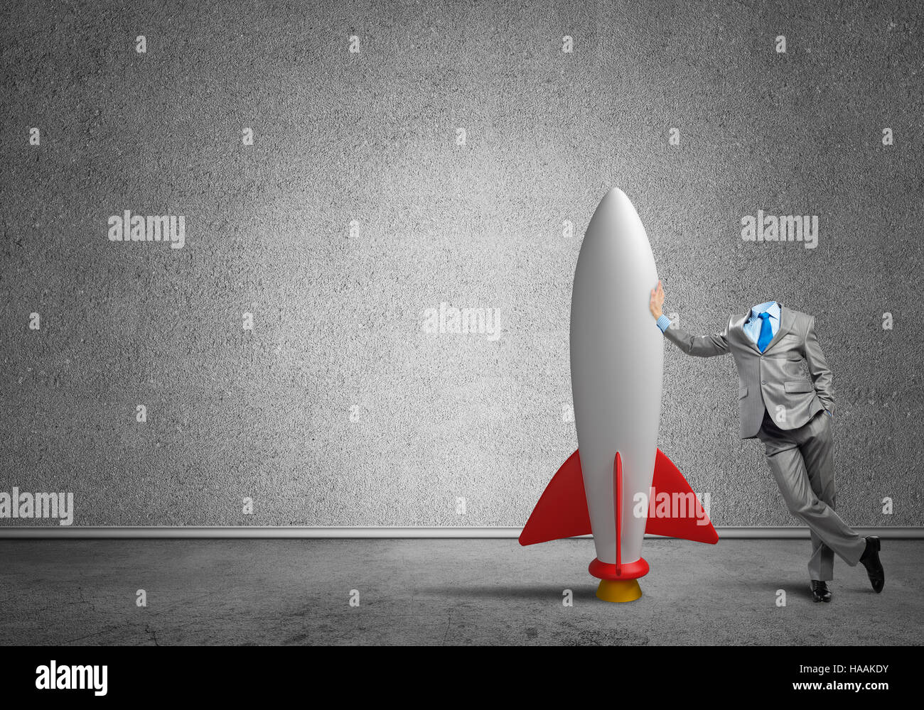 Businessman without head Stock Photo - Alamy