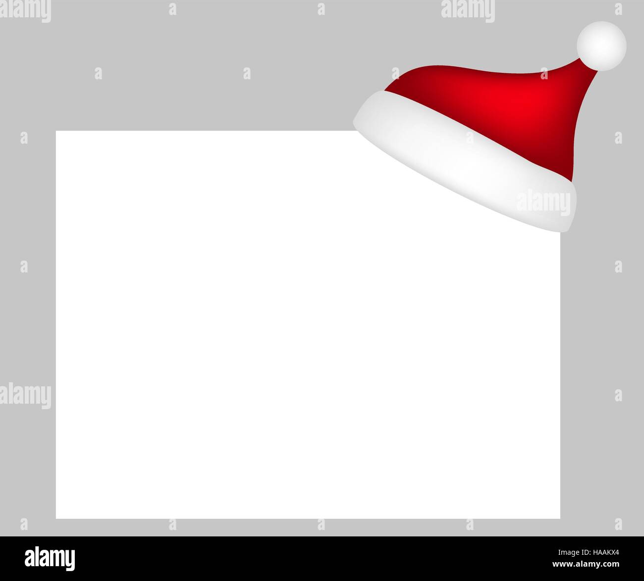 Hat of Santa Claus with a blank white banner Stock Vector Image & Art ...