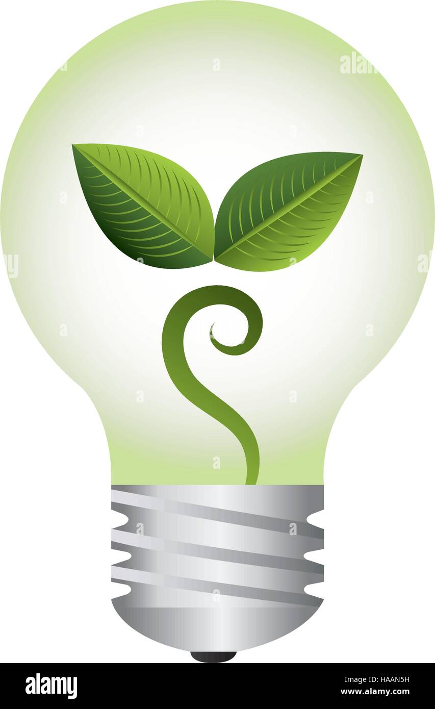 bulb light ecology symbol vector illustration design Stock Vector Image ...