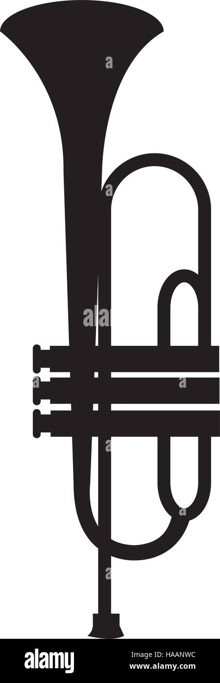 trumpet instrument musical icon vector illustration design Stock Vector ...