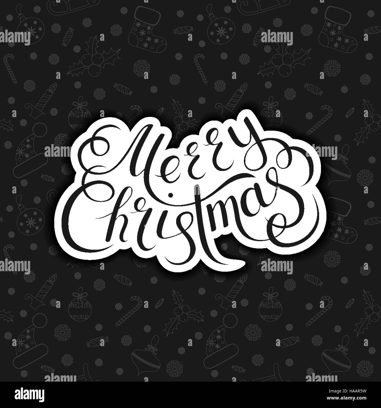 Christmas seamless pattern with balls, snowflakes, holly berry. Stock Vector