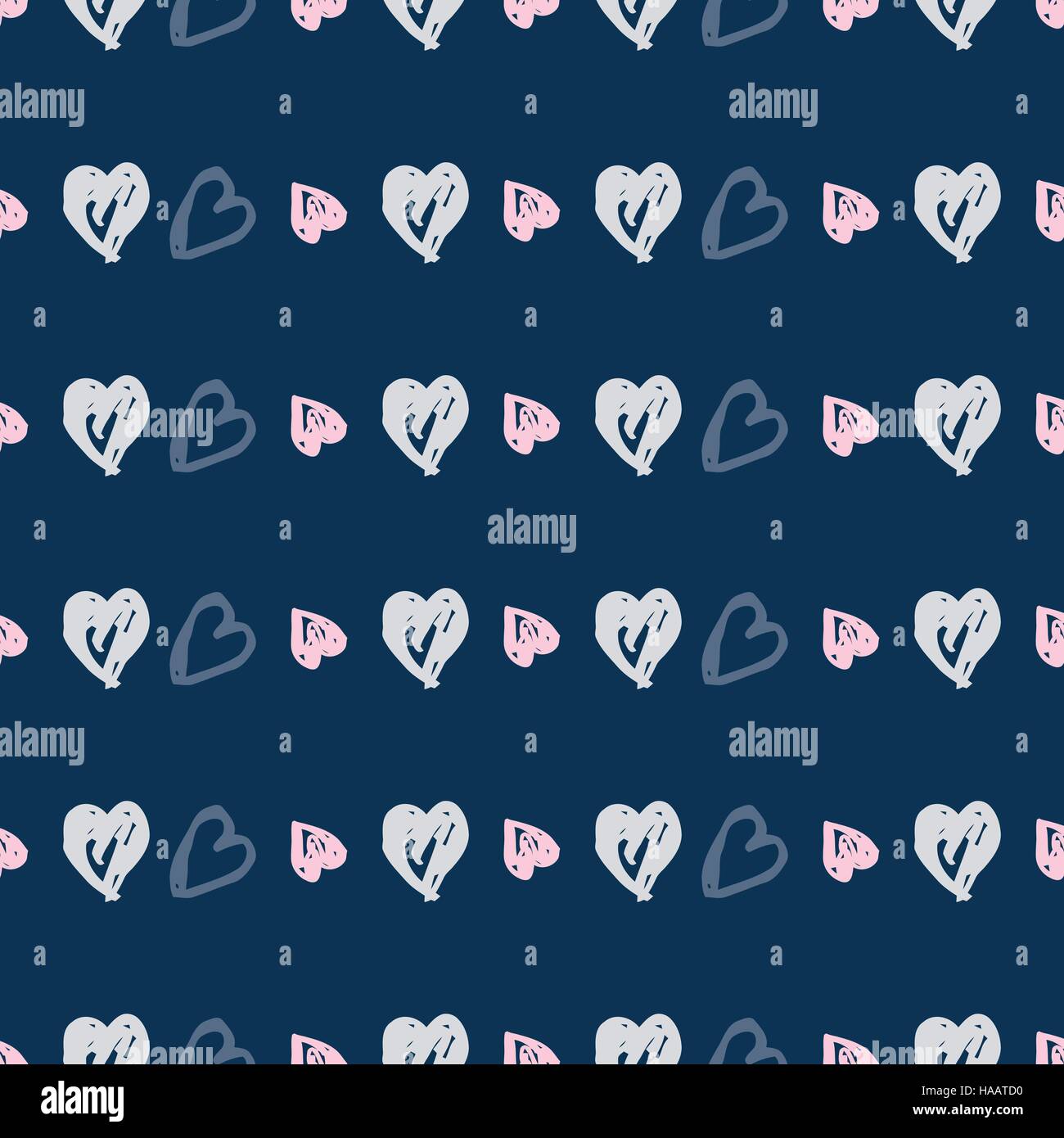 Doodle seamless pattern with hearts Stock Vector Image & Art - Alamy