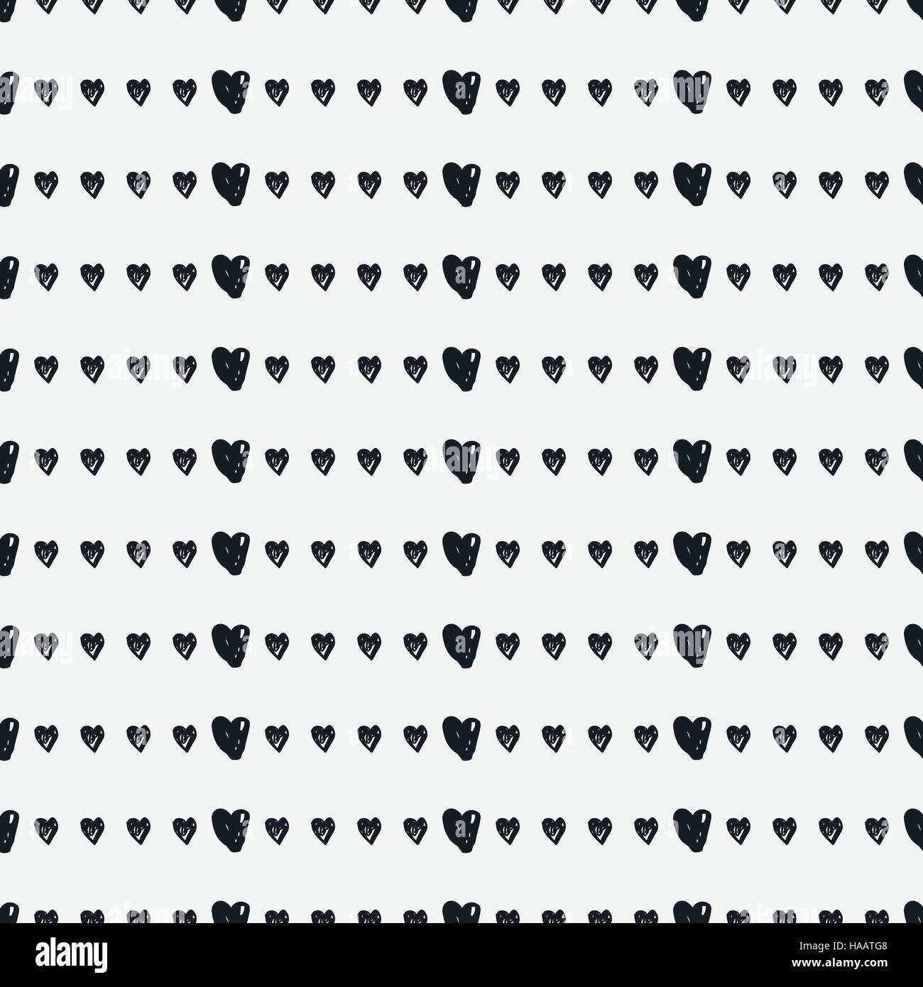 Doodle seamless pattern with hearts Stock Vector Image & Art - Alamy