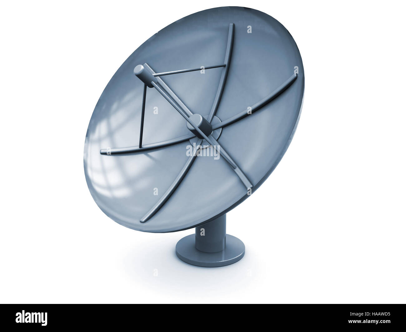 3d illustration of satellite antenna over white background Stock Photo