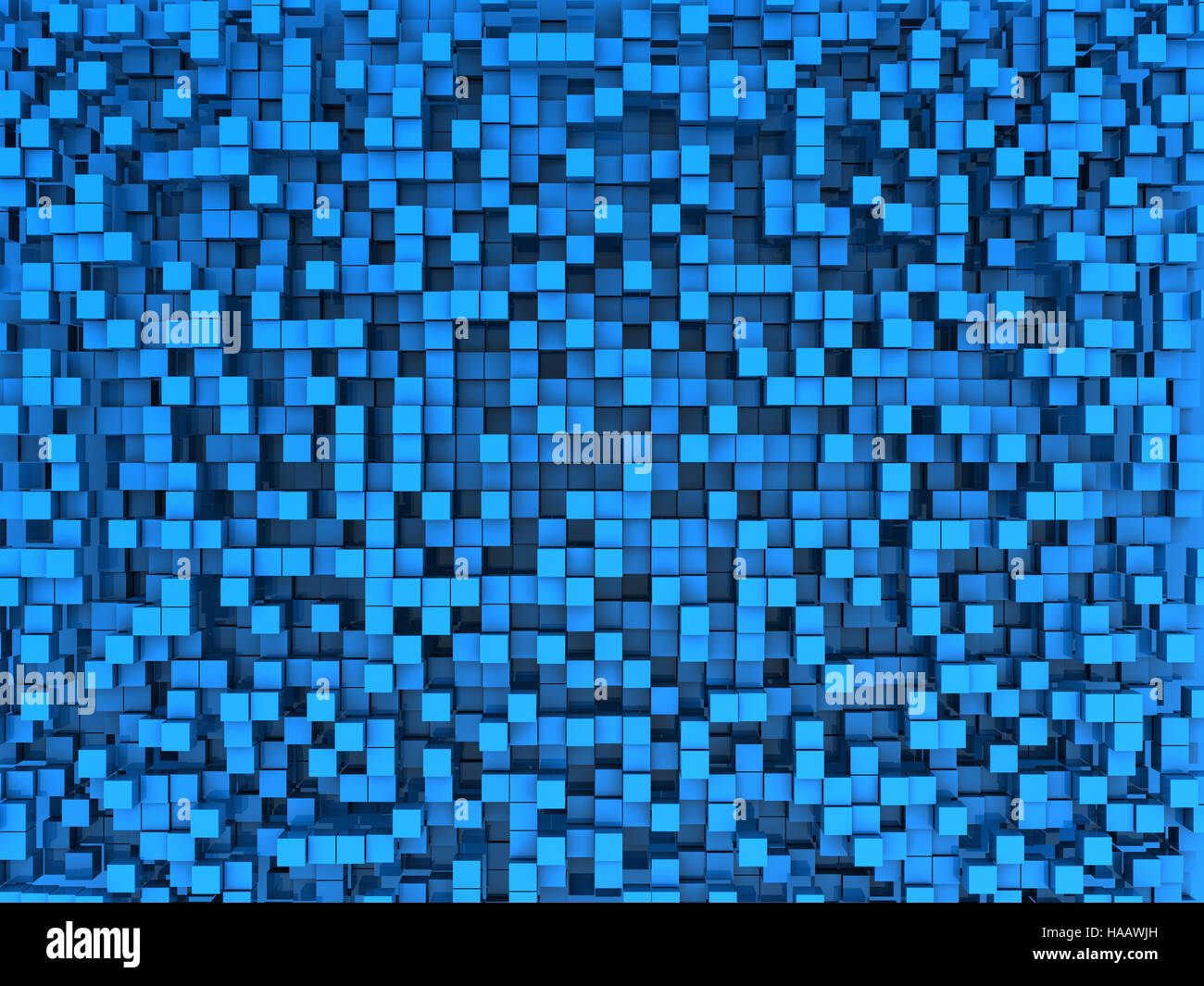 abstract 3d illustration of blue cubes background Stock Photo - Alamy