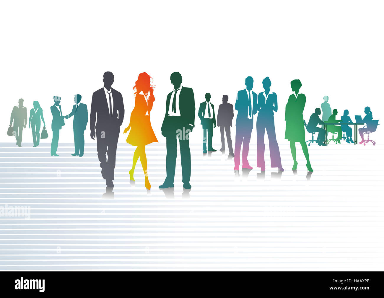 Colorful Businesspeople Stock Photo