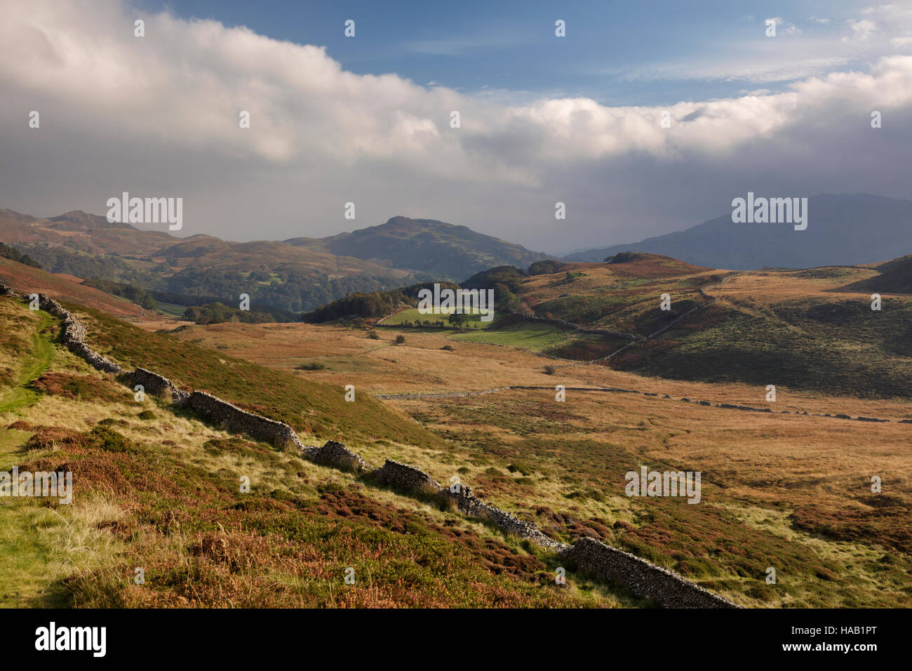 Mountain scenery in Snowdonia in Autumn Stock Photo